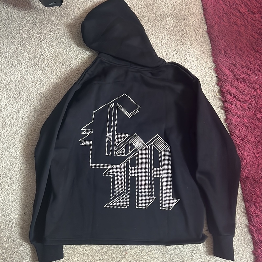 Chasing millions rhinestone hoodie NEW